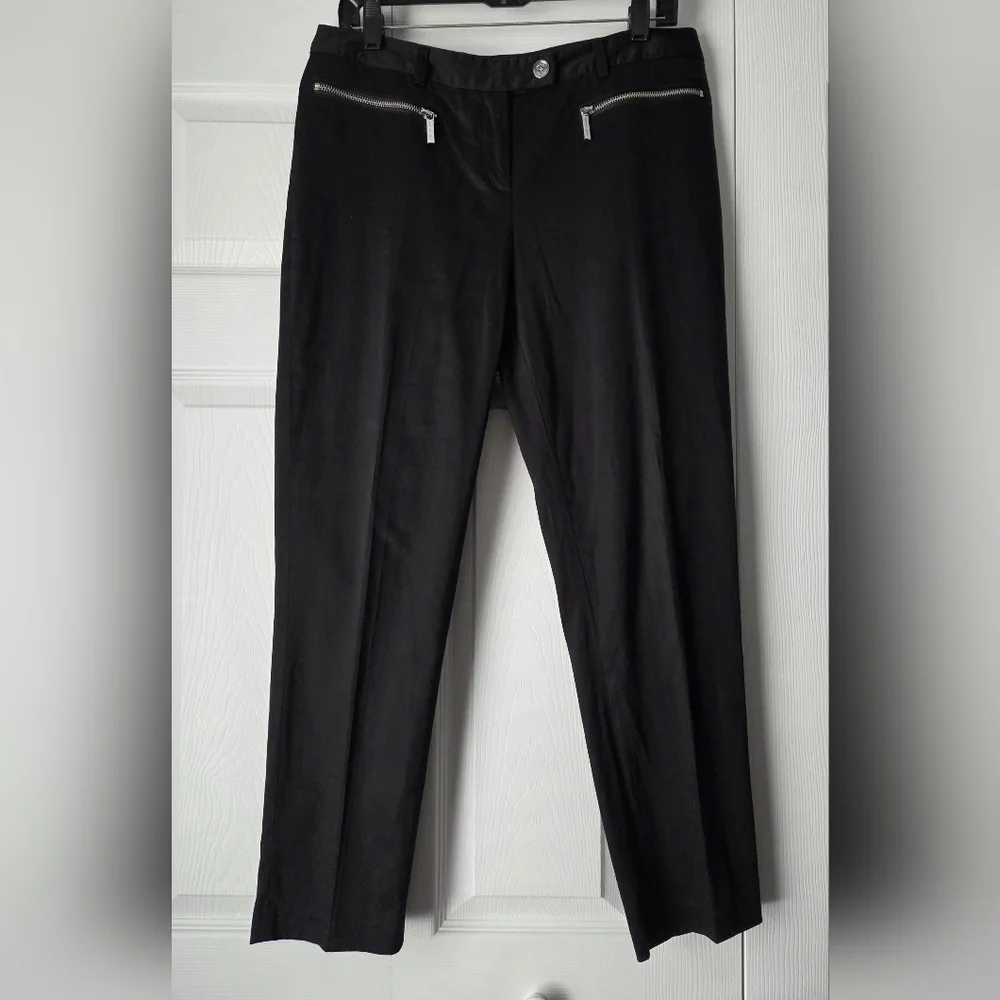 MMK Black Dress Pants with Silver Zippers Size 8 - Picture 4 of 12